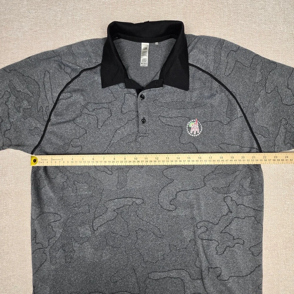 UNRL Golf Barstool Sports Polo Shirt Mens XL Grey Camo Performance Golf Top - Picture 9 of 10